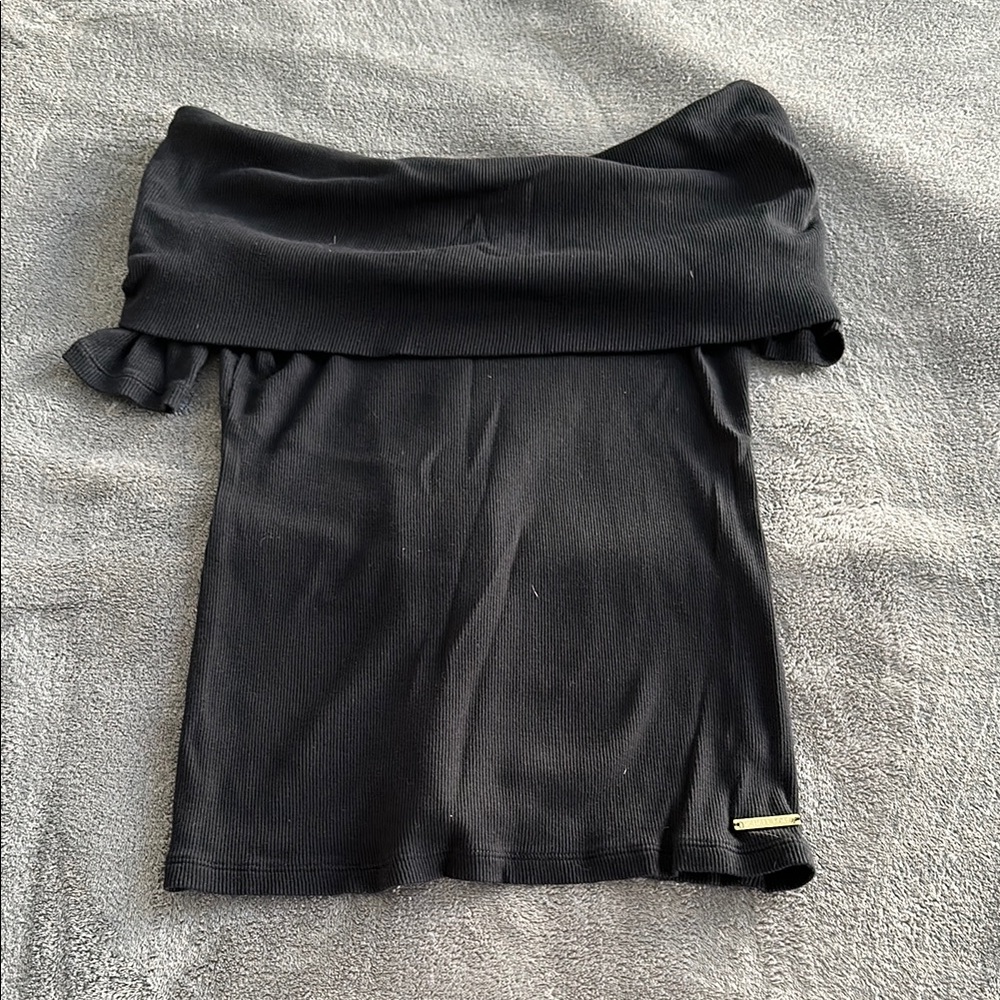 Michael Kors Short Sleeve Off the Shoulder Top